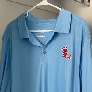 Cutter & Buck Light Blue Ole Miss Polo